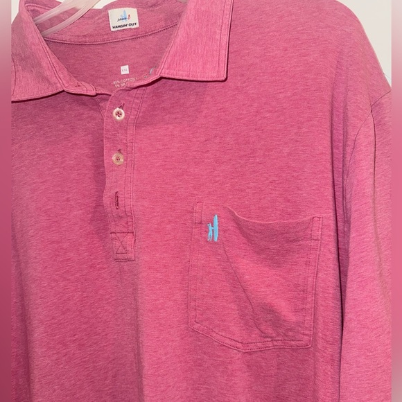 Johnnie-O Hangout Polo Heathered 2.0 Berry XXL featured in Golf Digest Pristine - Picture 9 of 10